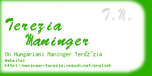 terezia maninger business card